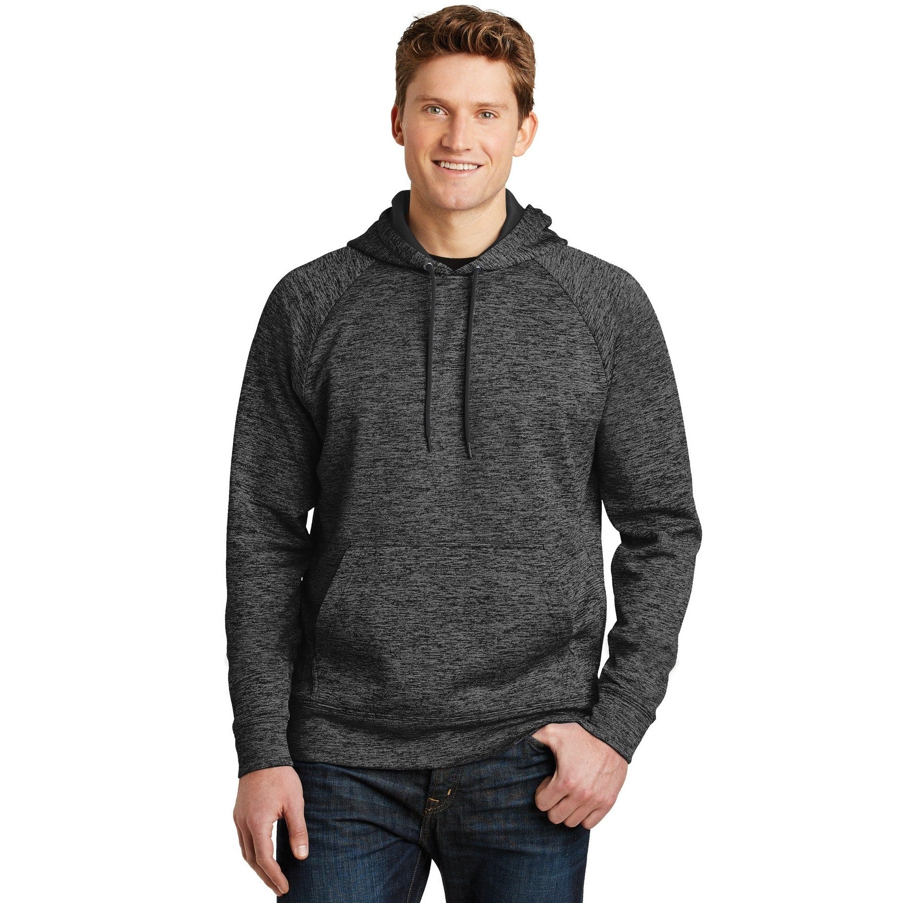 Sport-Tek-Sport-Tek® PosiCharge® Electric Heather Fleece Hooded Pullover. ST225-MedTech-2